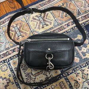 Black Leather Rebecca Minkoff Crossbody Bag